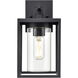 Ellway 1 Light 12.5 inch Textured Black Outdoor Wall Sconce